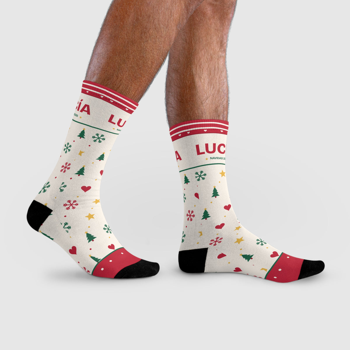 Calcetines de Navidad personalizados con nombre