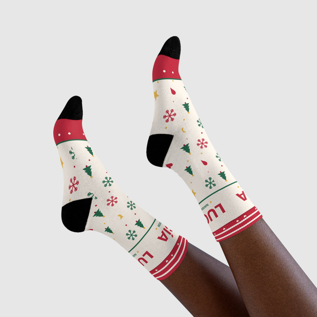 Calcetines de Navidad personalizados con nombre