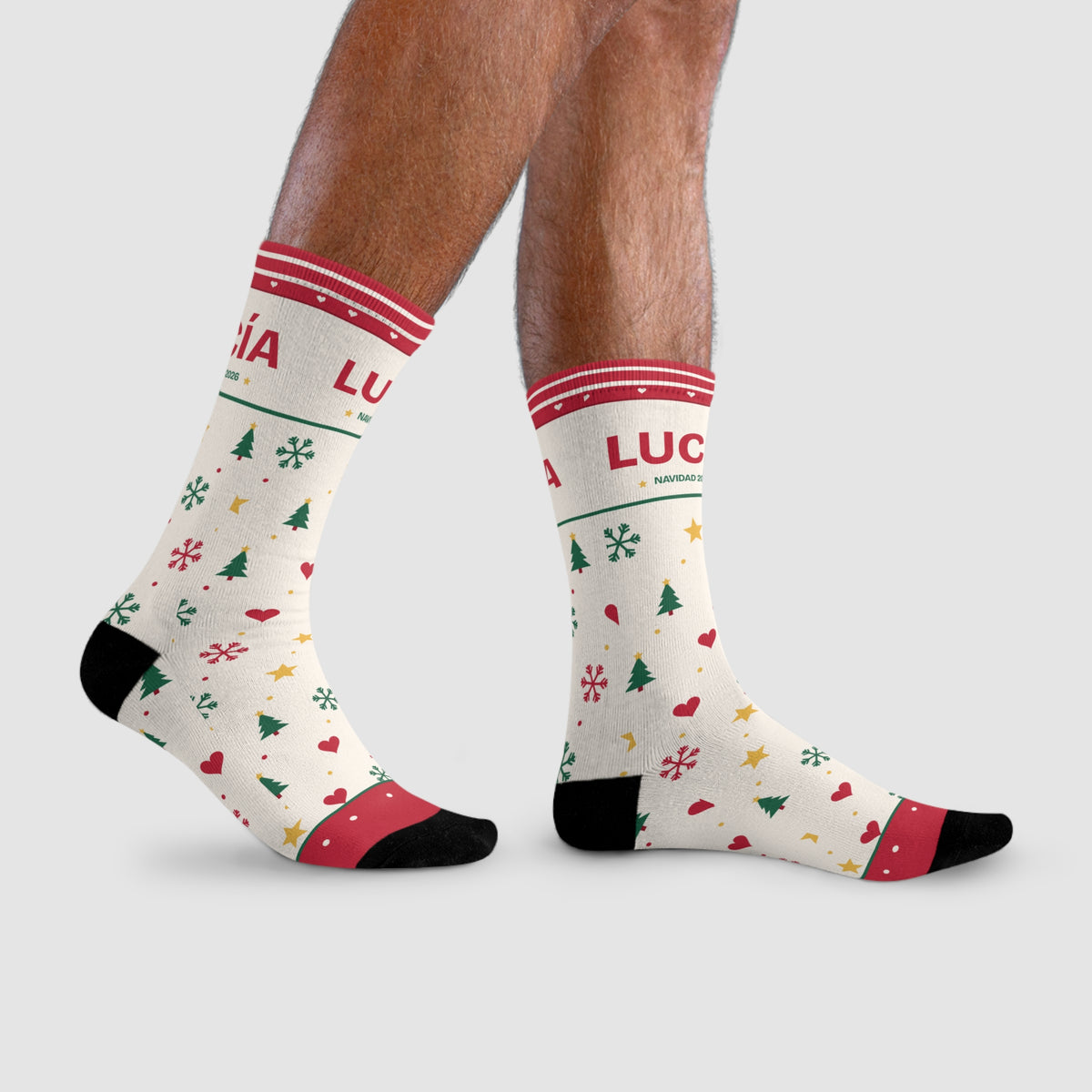 Calcetines de Navidad personalizados con nombre