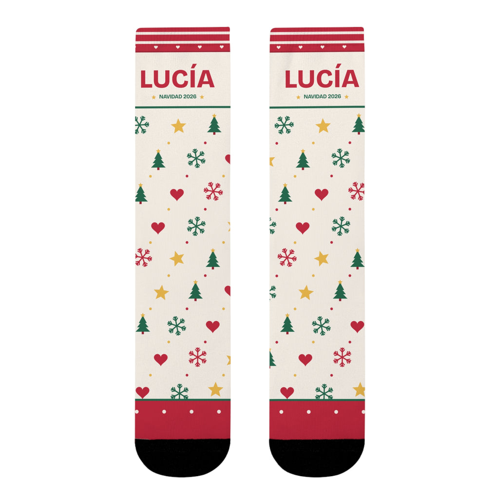 Calcetines de Navidad personalizados con nombre