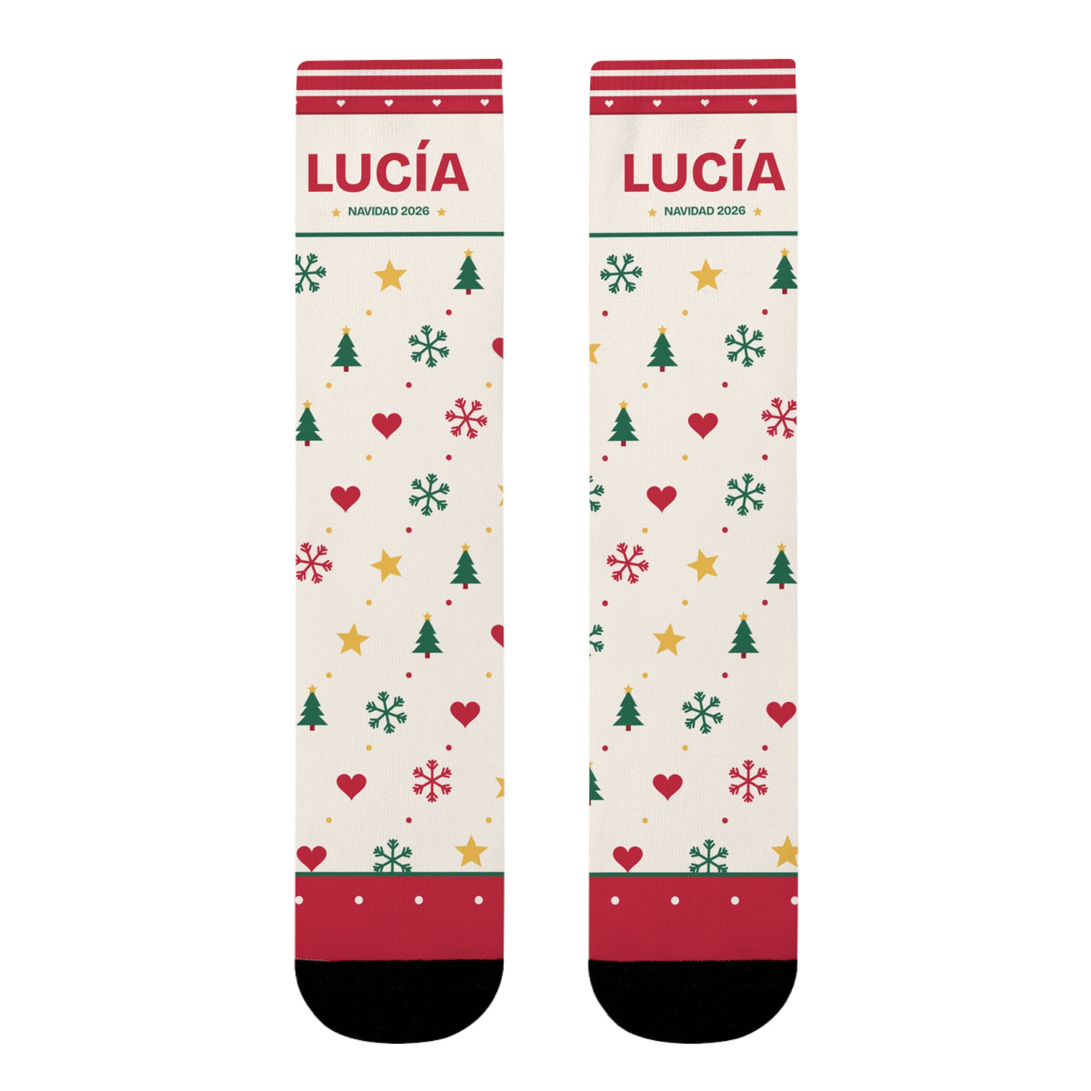 Calcetines de Navidad personalizados con nombre