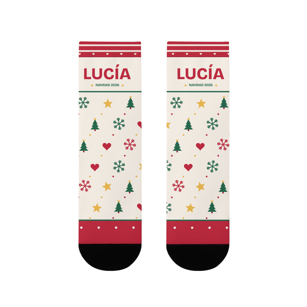 Calcetines de Navidad personalizados con nombre