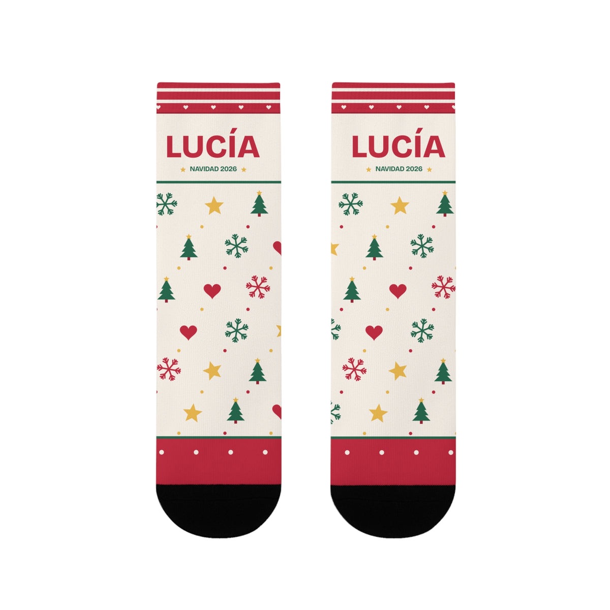 Calcetines de Navidad personalizados con nombre
