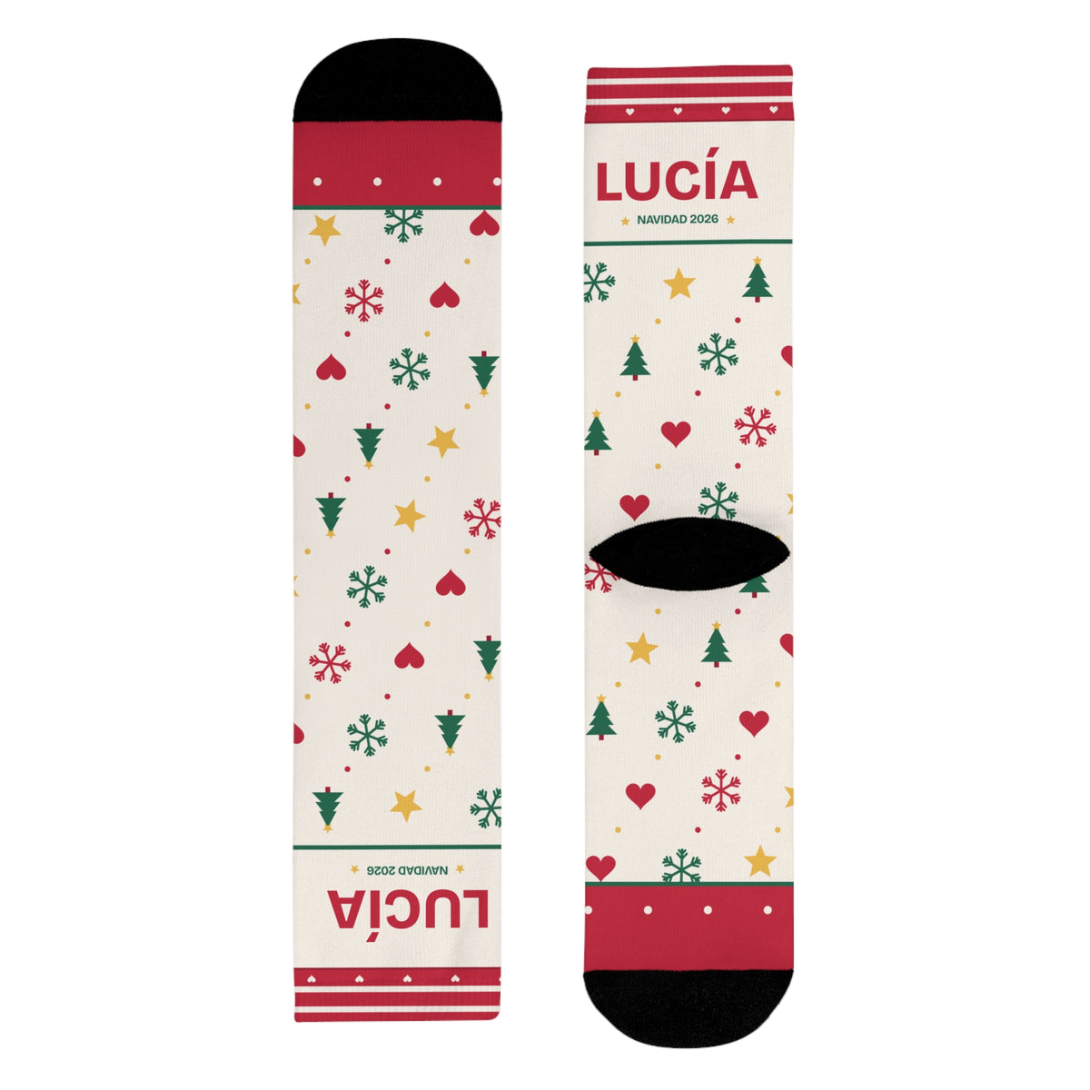 Calcetines de Navidad personalizados con nombre