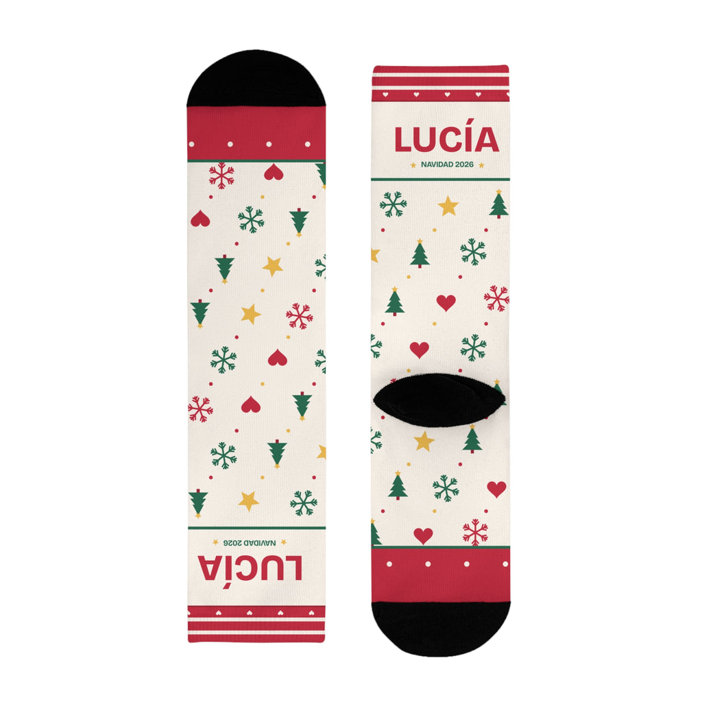 Calcetines de Navidad personalizados con nombre