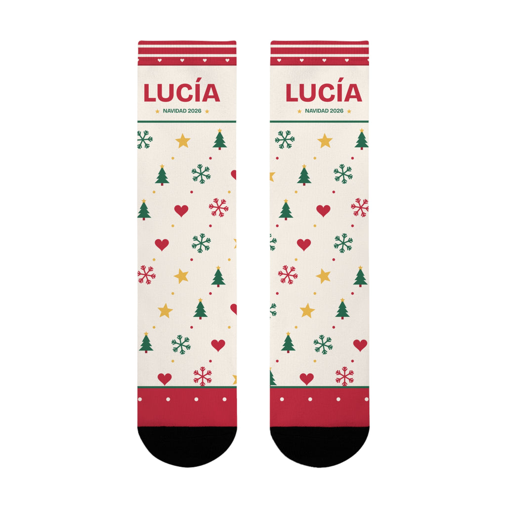 Calcetines de Navidad personalizados con nombre