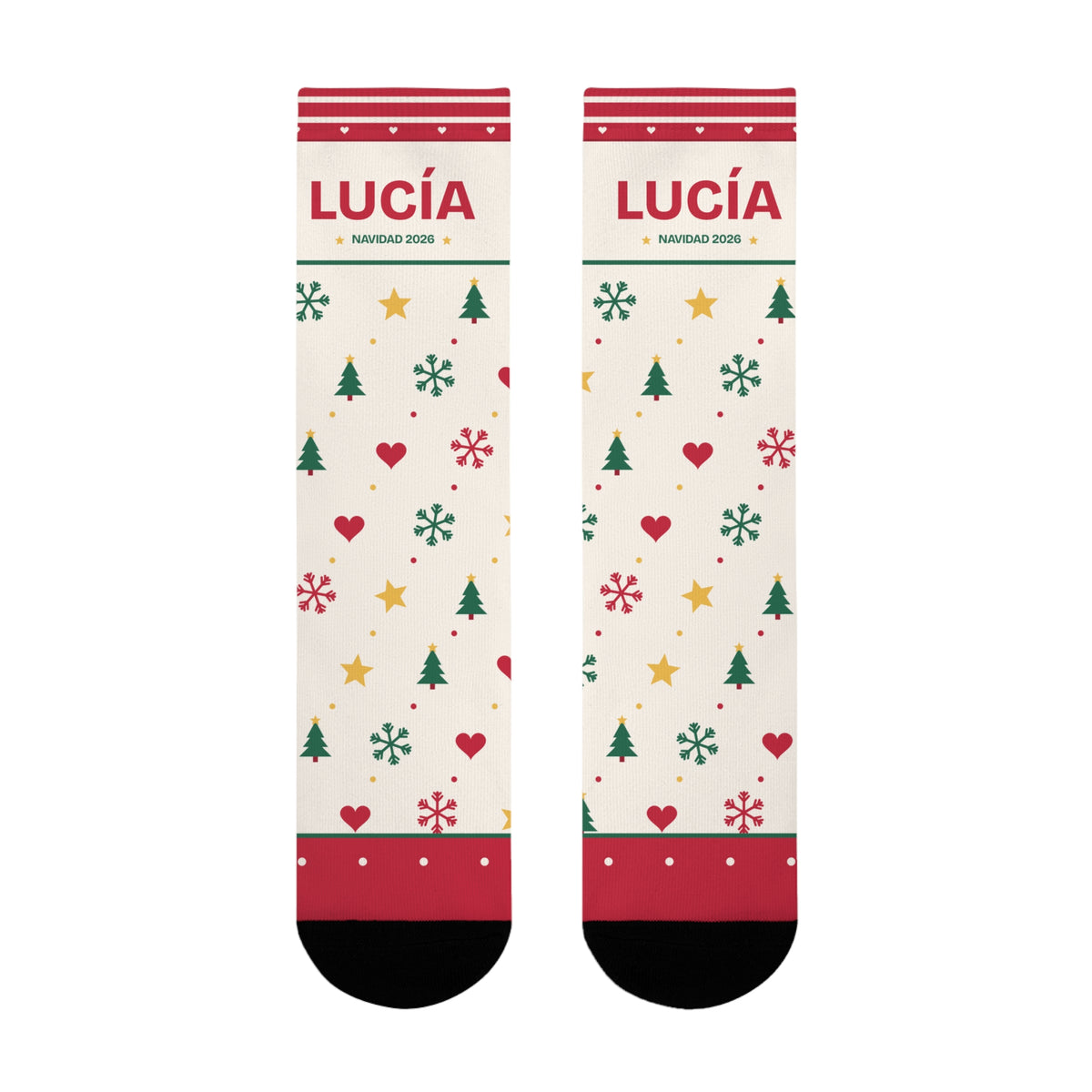 Calcetines de Navidad personalizados con nombre