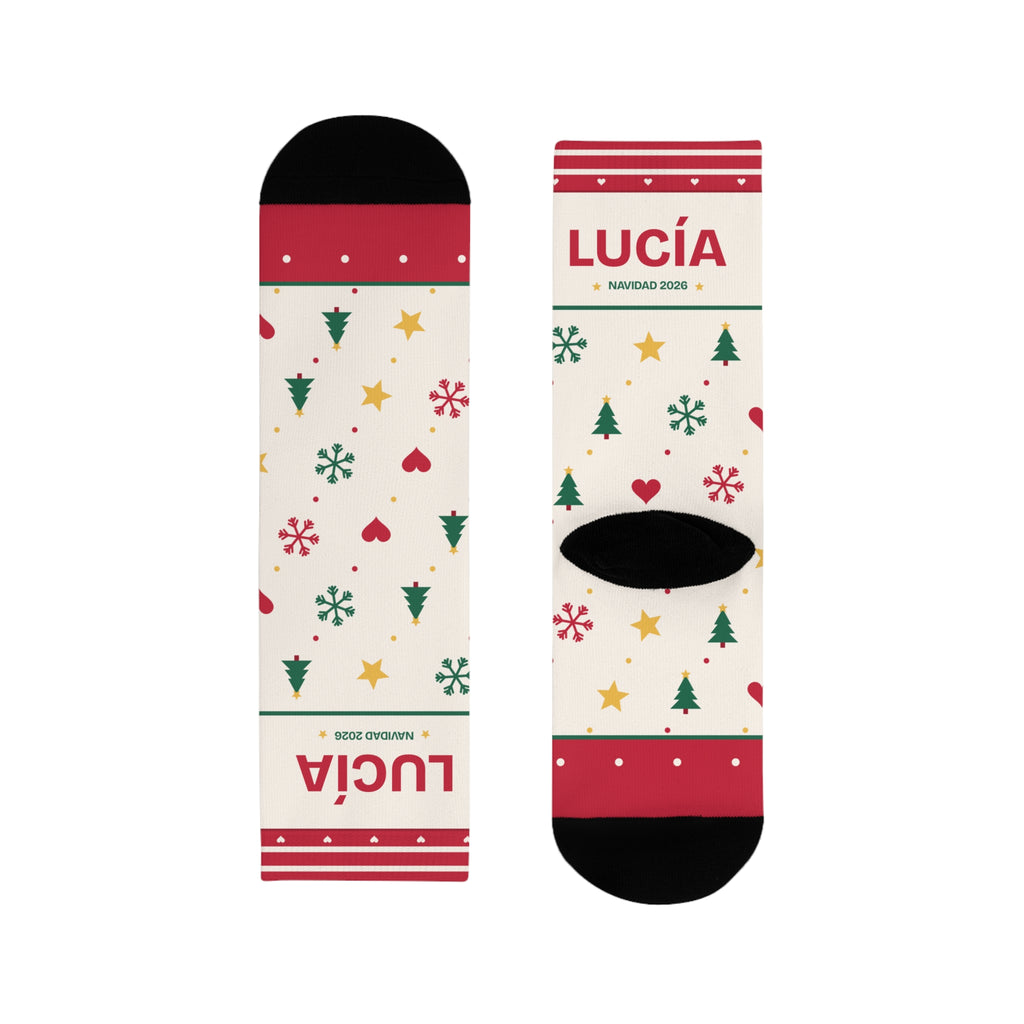 Calcetines de Navidad personalizados con nombre