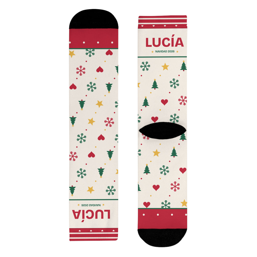 Calcetines de Navidad personalizados con nombre