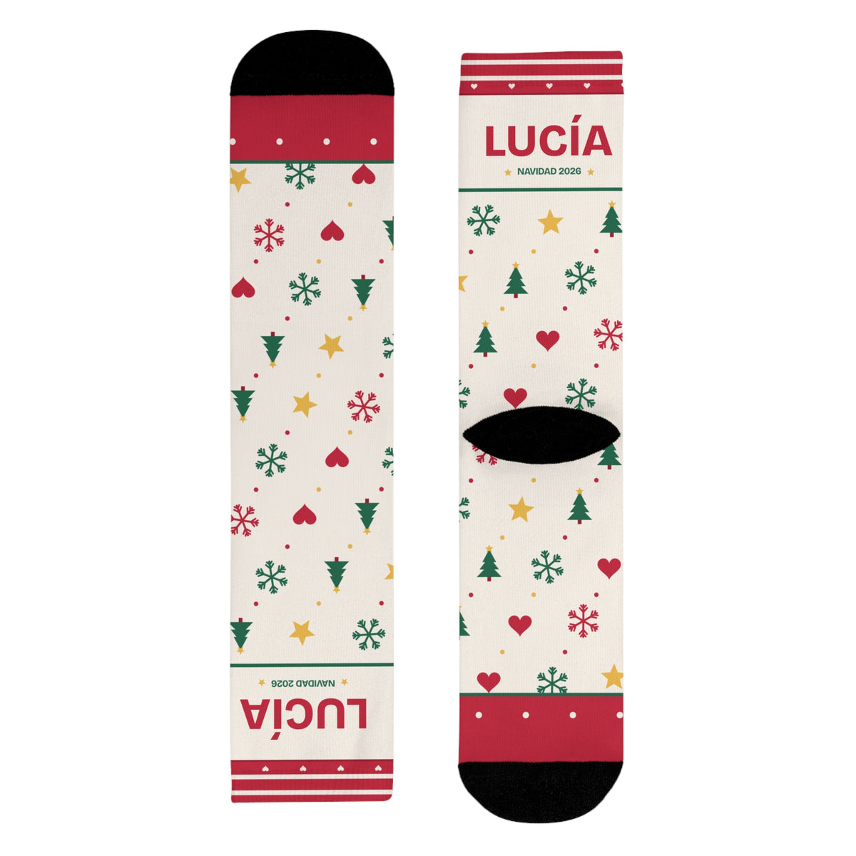 Calcetines de Navidad personalizados con nombre