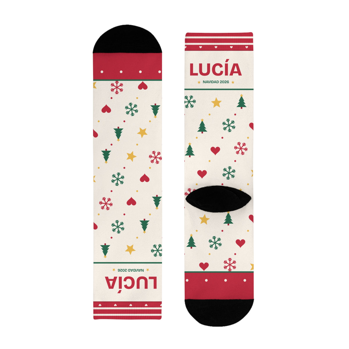 Calcetines de Navidad personalizados con nombre
