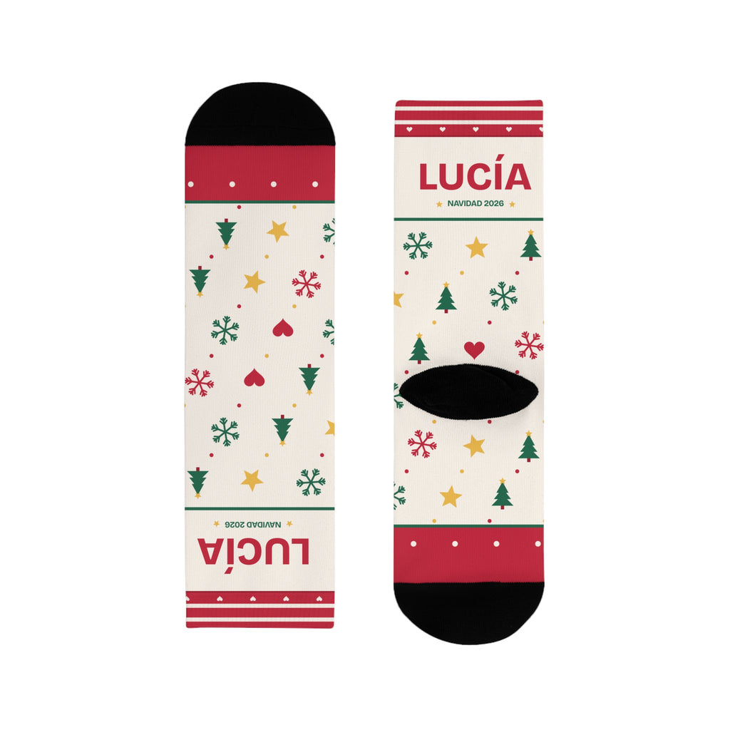 Calcetines de Navidad personalizados con nombre